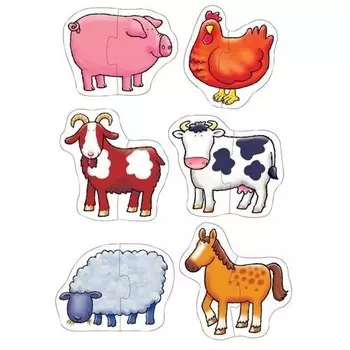 Bigjigs, пазл Домашние животные