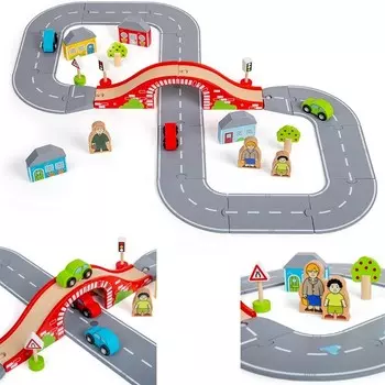 Bigjigs Toys деревянная дорожная восьмерка Bigjigs Rail