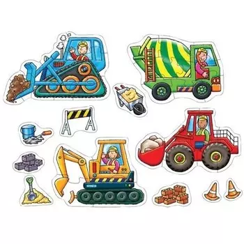 Bigjigs Toys, пазл, Строительная техника, 36 шт.