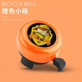 Велосипедный звонок детский BIKEBROS с принтом, оранжевый