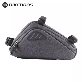 BIKEBROS Сумка для велосипеда Сумка для передней балки Сумка для инструментов Передняя сумка для верхней трубы Сумка для мобильного телефона Аксессуары для езды на горном велосипеде Светоотражающая треугольная сумка для велосипеда