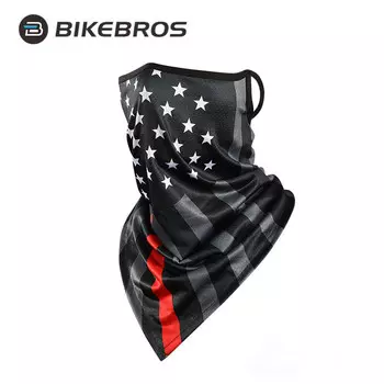 BIKEBROS волшебный тюрбан ледяной шелк волшебная солнцезащитная маска на открытом воздухе езда на рыбалке альпинизм тюрбан с подвесным ухом холодный дышащий быстросохнущий треугольный шарф черный и красный