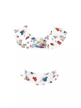 Бикини ALICE IN THE WONDERLAND DISNEY COSTUME FRUITY FLOWERS FRUITS Monnalisa, белый