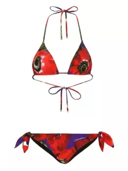 Бикини Anemone с лифом-балконет DOLCE & GABBANA, красный