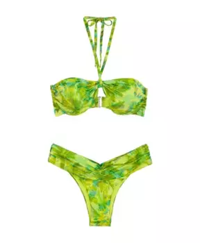 Бикини Бандо и однотонные американские трусы на закате. F**K, мультиколор