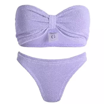 Бикини-Бандо из джинсовой ткани Hunza G, цвет lilac