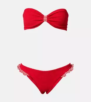 Бикини бандо Jean Hunza G, Red/Red