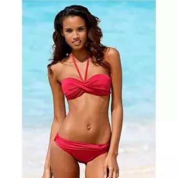 Бикини-бандо на косточках, LASCANA для женщин, цвет rot