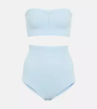 Бикини-бандо с вырезами ALAA, синий