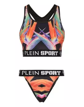 Бикини без косточек Plein Sport Flowers, черный