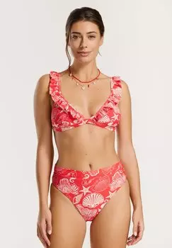 Бикини BOBBY FIXED RUFFLE - HIGH WAIST SET Shiwi, красный