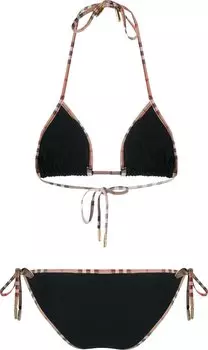 Бикини Burberry Vintage Check Trim Bikini 'Black', черный