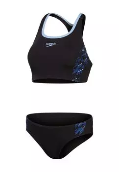 Бикини, быстросохнущее, прочное, женское speedo, цвет Blk Truecobal