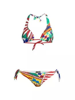 Бикини Carretto с треугольными чашечками Dolce&Gabbana, цвет carretto