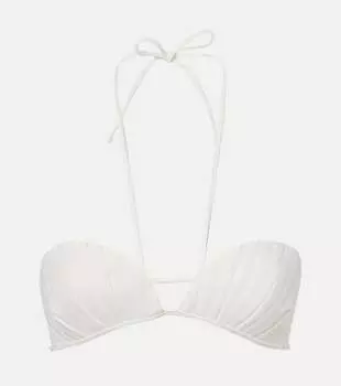 Бикини Coquille De Mer с бретелями на шее Adriana Degreas, белый