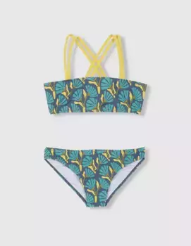 Бикини для девочек с принтом и контрастными бретелями Gocco, многоцветный