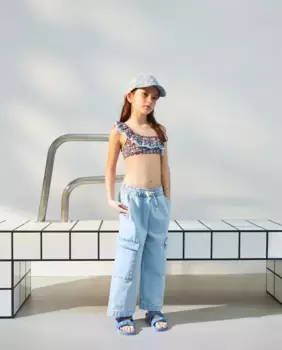 Бикини для девочки ассиметричная коллекция Kids El Corte Ingls, синий