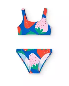 Бикини для девочки с крупным фруктовым принтом Boboli, синий