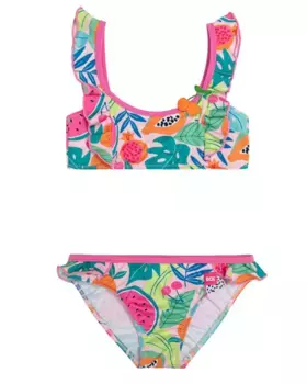 Бикини для девочки с оборками и фруктовым принтом DOLORES CORTS, многоцветный