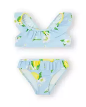 Бикини для девочки светло-голубого цвета с принтом Canada House, голубой