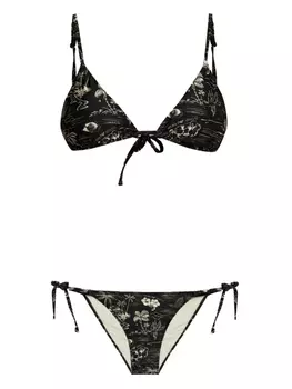 Бикини Emporio Armani с треугольными чашками, черный