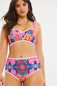 Бикини Frida с чашечками бандо и цветочным принтом Figleaves