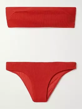 Бикини Gabi в рубчик-бандо Haight, красный
