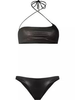 Бикини из искусственной кожи The Attico, черный