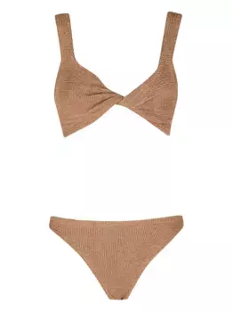 Бикини Juno с узлом Hunza G, коричневый