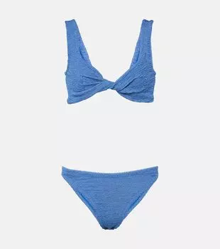 Бикини Juno с закрученными деталями Hunza G, синий
