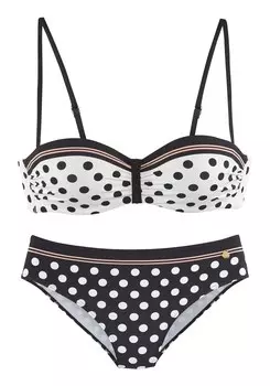 Бикини LASCANA, черный/белый