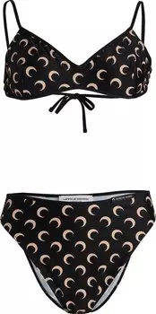 Бикини Marine Serre Printed Two-Piece Bikini 'All Over Moon Black On Tan', загар