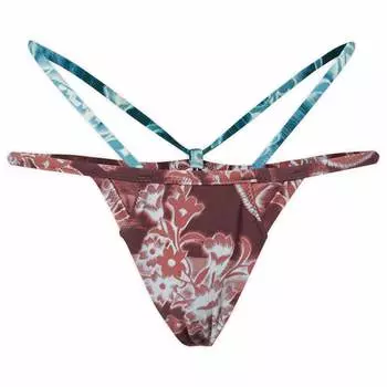Бикини Miaou Amada Swimsuit Bottom, цвет Median Paisley Burgundy