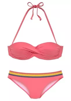 Бикини на косточках VIVANCE Bandeau Bikini, цвет coral