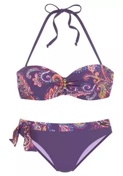 Бикини на косточках VIVANCE Bandeau Bikini, темно-фиолетовый