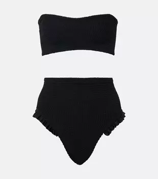 Бикини Osiris с оборками и высокой посадкой Hunza G, черный