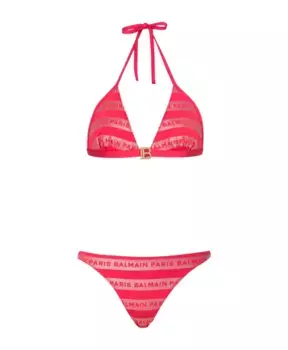 Бикини Paris с треугольными чашечками Balmain, красный