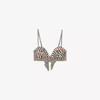Бикини Reiss Kate с рюшами и косточками, черный
