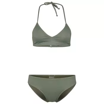 Бикини Roxy Women's Shiny Wave Fixed Tri Set, цвет Agave Green