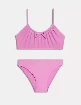 Бикини с блестками и складками на шее Marks & Spencer, цвет Purple mix