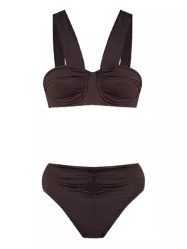 Бикини с чашечками на косточках Balmain, коричневый