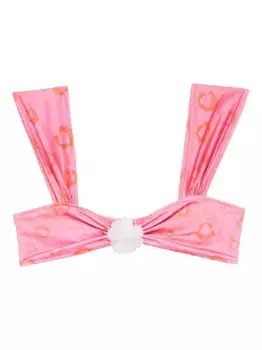 Бикини с цветочной аппликацией Roberta Einer, розовый