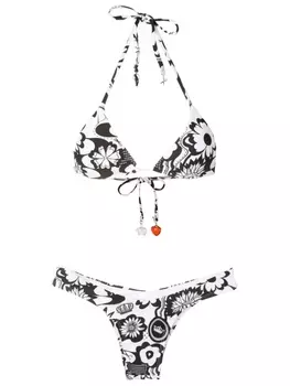 Бикини с цветочным принтом Amir Slama, черный