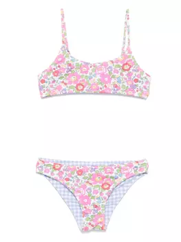 Бикини с цветочным принтом MC2 Saint Barth Kids, белый