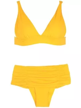Бикини с глубоким вырезом и сборками Brigitte, желтый