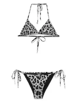 Бикини с леопардовым принтом Dolce & Gabbana, серый