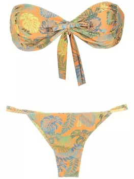 Бикини с лифом-бандо и принтом Amir Slama, оранжевый