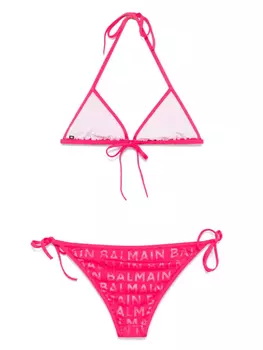 Бикини с логотипом Balmain, розовый