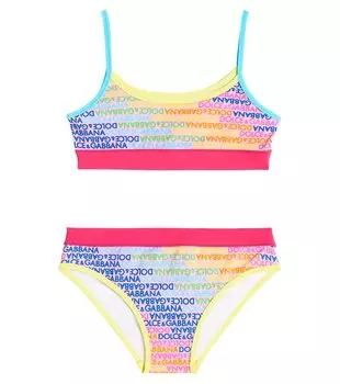 Бикини с логотипом Dolce&Gabbana, мультиколор