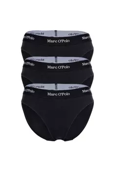 Бикини с логотипом на талии, 3 пары Marc O'Polo, черный